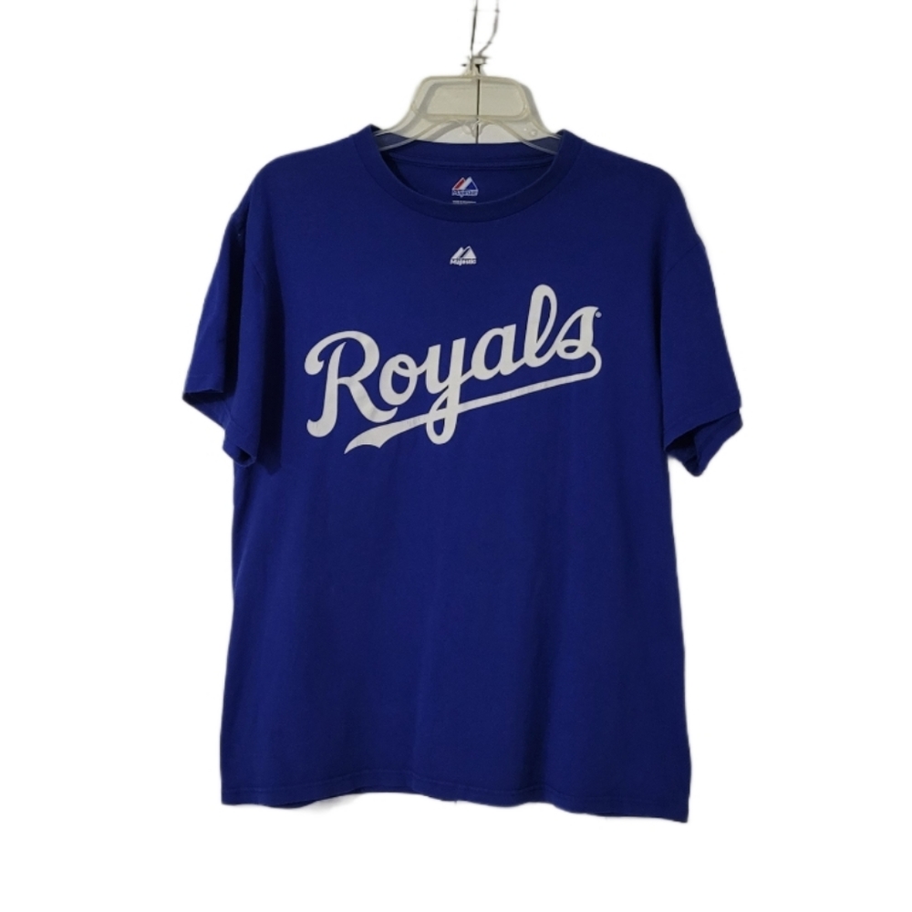 Majestic  Men's/Unisex  MLB  KC Royals  Short Sleeve  T- Shirt  Blue